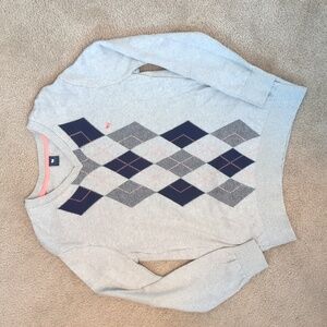 Women's Ferrioni Argyle Pattern Grey Sweater